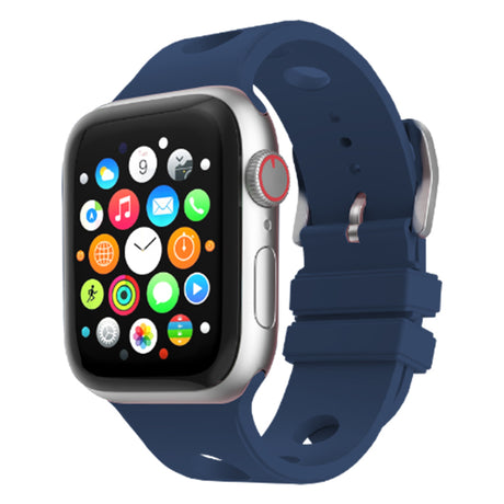 Apple Watch 7 41mm Delikli Tasarım Zore KRD-147 Silikon Kordon