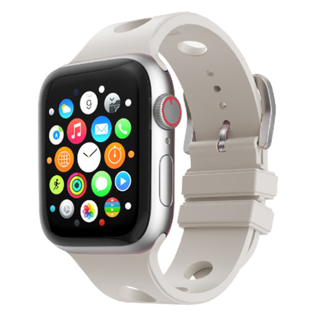 Apple Watch 7 41mm Delikli Tasarım Zore KRD-147 Silikon Kordon