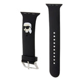 Apple Watch 7 41mm Karl Lagerfeld Orjinal Lisanslı İkonik Karl Head Logolu Silikon Kordon