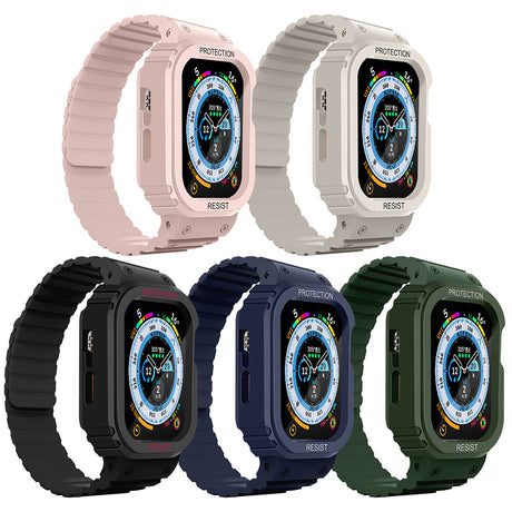 Apple Watch 7 41mm Zore KRD-142 Airbag Tasarımlı Kasa Koruyuculu Silikon Kordon