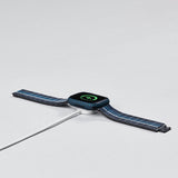 Apple Watch 7 45mm 600D Aramid Fiber Classic Serisi Black-Blue Twill Kasa Koruyucu Pitaka Air Case