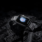 Apple Watch 7 45mm 600D Aramid Fiber Classic Serisi Black-Grey Twill Kasa Koruyucu Pitaka Air Case