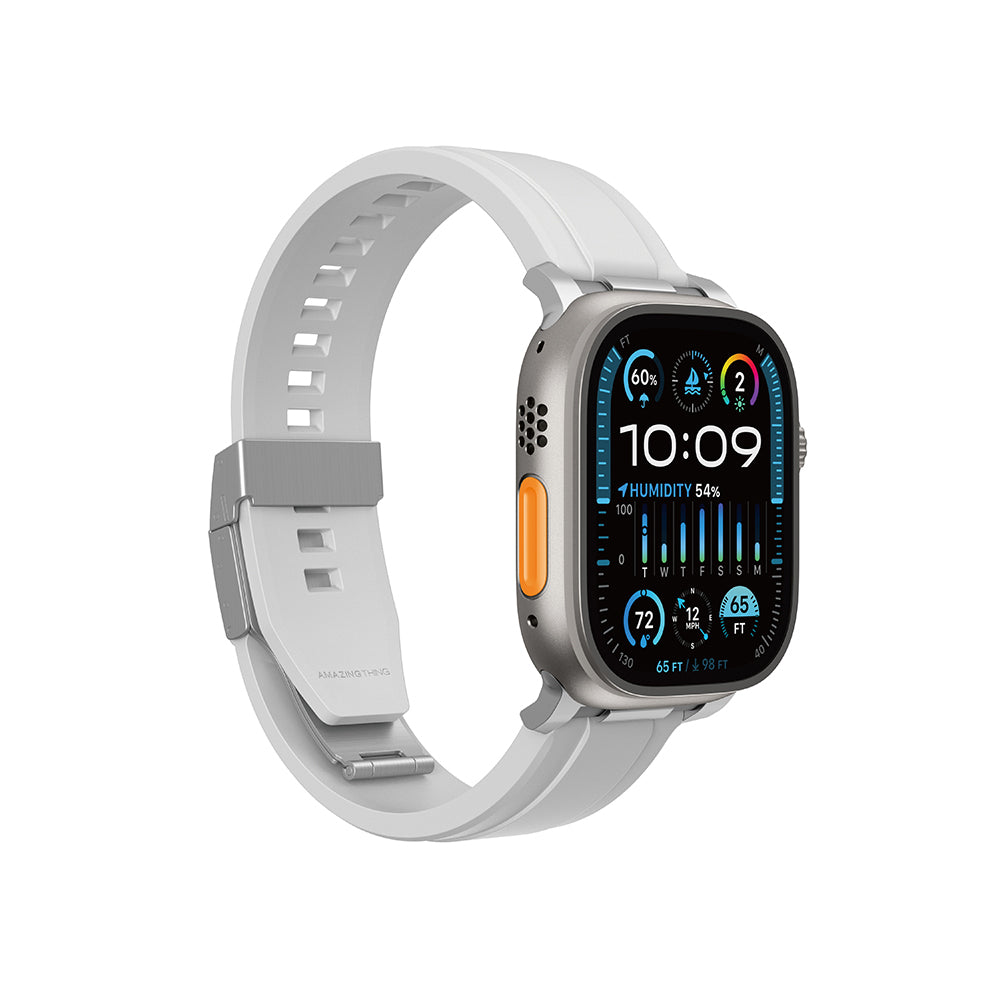 Apple Watch 7 45mm Amazingthing Titan Chrono Silikon Kordon