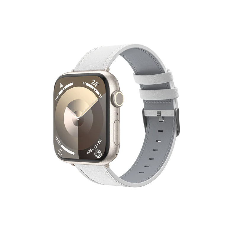 Apple Watch 7 45mm Benks Vintage Genuine Leather Serisi Deri Kordon Strap Kayış