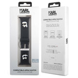 Apple Watch 7 45mm Karl Lagerfeld Orjinal Lisanslı İkonik Karl & Choupette Logolu Silikon Kordon