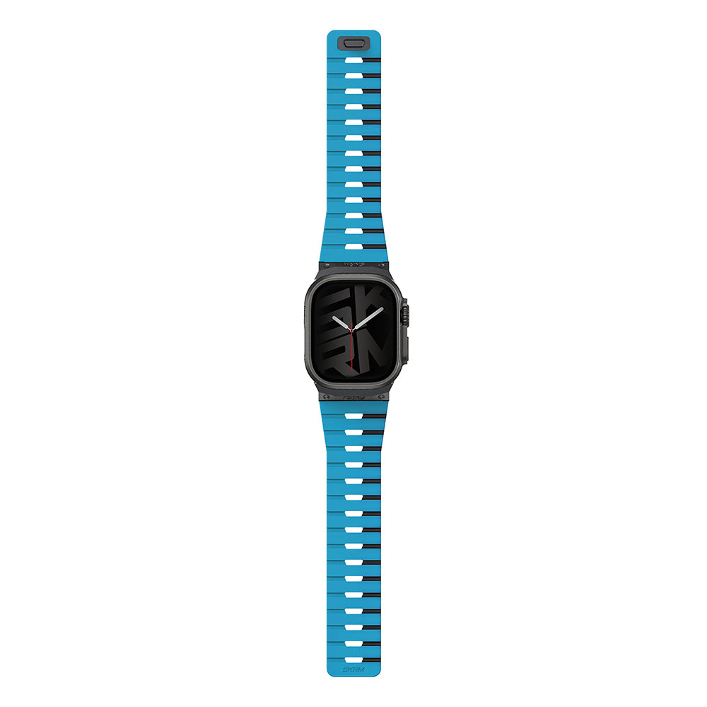 Apple Watch 7 45mm Skinarma Gemini Serisi TPU Magnetik Silikon Kordon