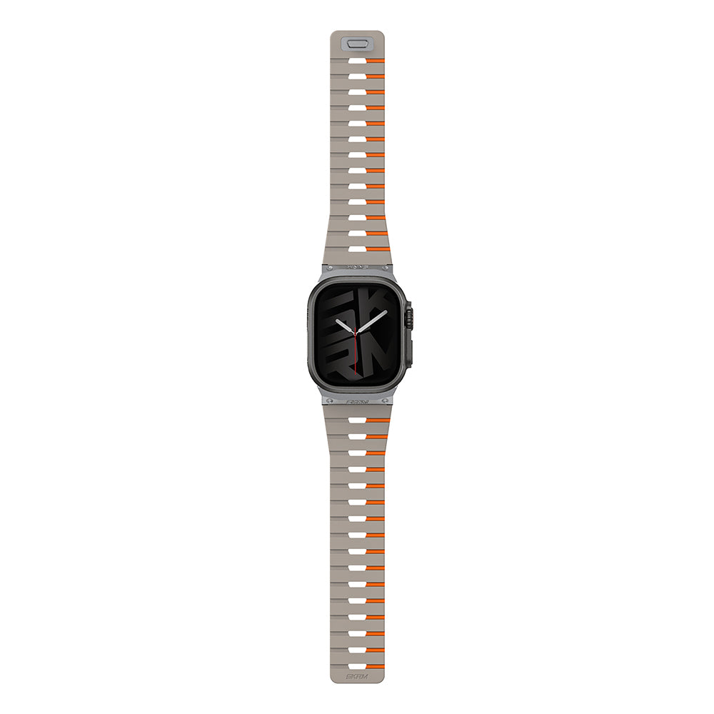 Apple Watch 7 45mm Skinarma Gemini Serisi TPU Magnetik Silikon Kordon