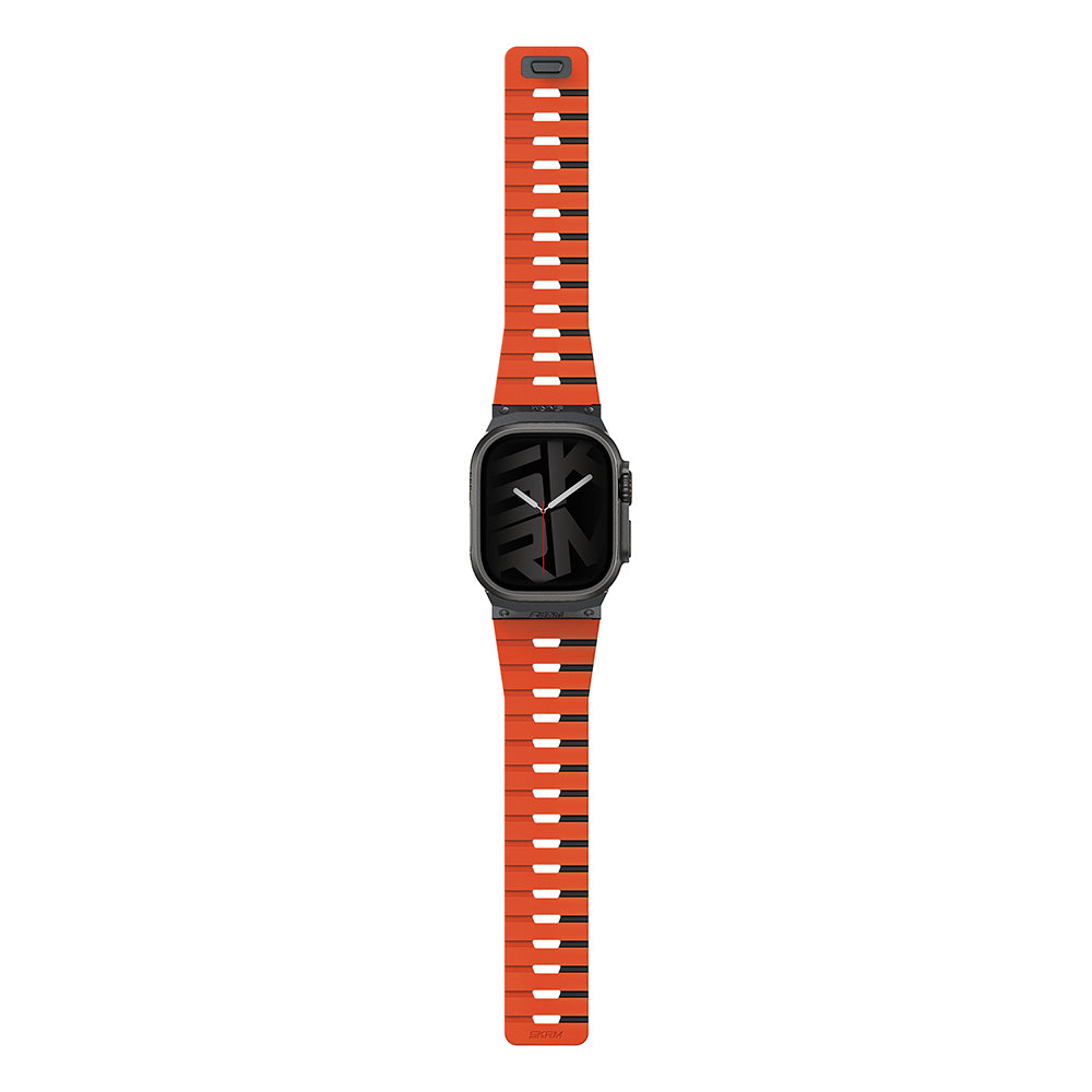 Apple Watch 7 45mm Skinarma Gemini Serisi TPU Magnetik Silikon Kordon