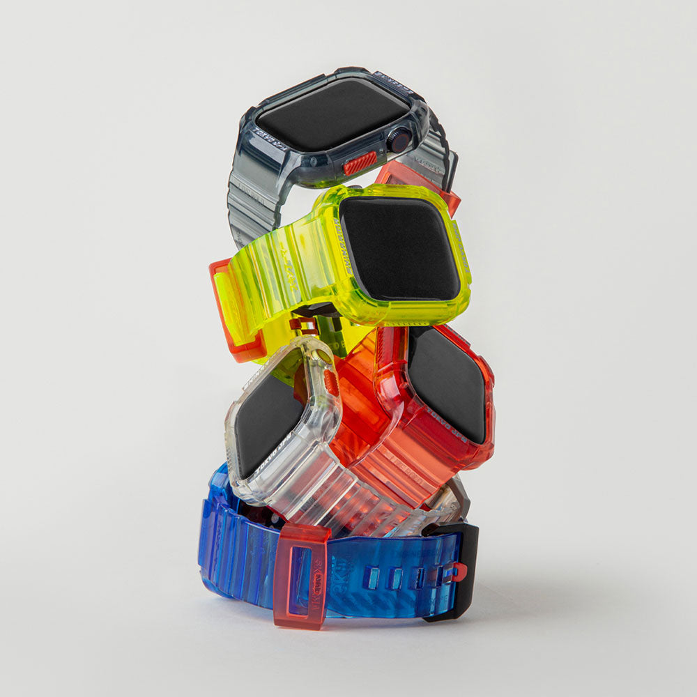 Apple Watch 7 45mm SkinArma Saido Sert PC Kasa Koruyuculu Silikon Kordon
