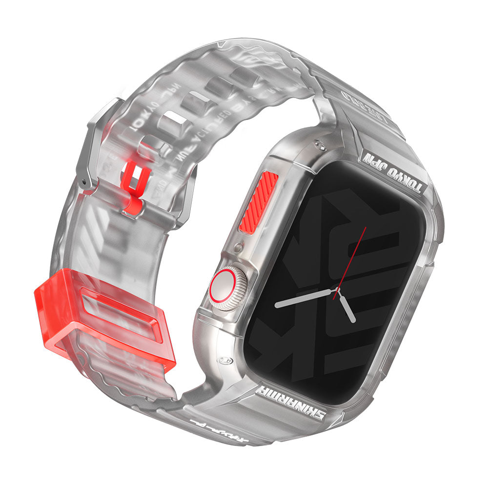 Apple Watch 7 45mm SkinArma Saido Sert PC Kasa Koruyuculu Silikon Kordon
