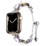 Apple Watch 7 45mm Zore KRD-115 Renkli Taş Tasarımlı Kordon