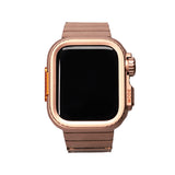 Apple Watch 7 45mm Zore KRD-126 Sert Kasa Koruyuculu Metal Kordon