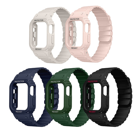 Apple Watch 7 45mm Zore KRD-142 Airbag Tasarımlı Kasa Koruyuculu Silikon Kordon