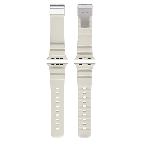 Apple Watch 7 45mm Zore KRD-145 Metal Tokalı Silikon Kordon
