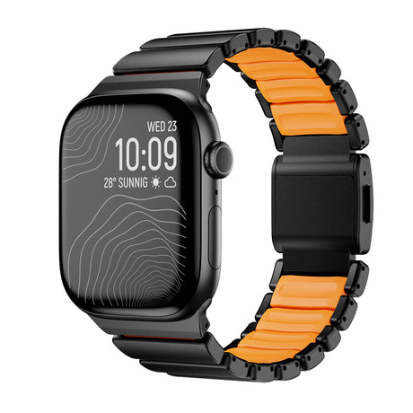 Apple Watch 7 45mm Zore KRD-149 Titanyum Silikon Kordon