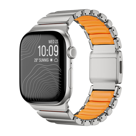 Apple Watch 7 45mm Zore KRD-149 Titanyum Silikon Kordon