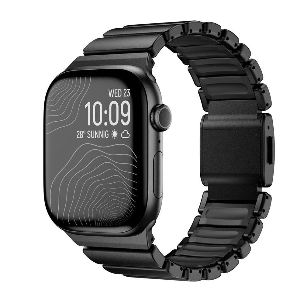 Apple Watch 7 45mm Zore KRD-151 Metal Silikon Kordon