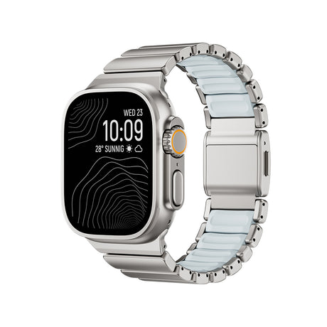 Apple Watch 7 45mm Zore KRD-151 Metal Silikon Kordon