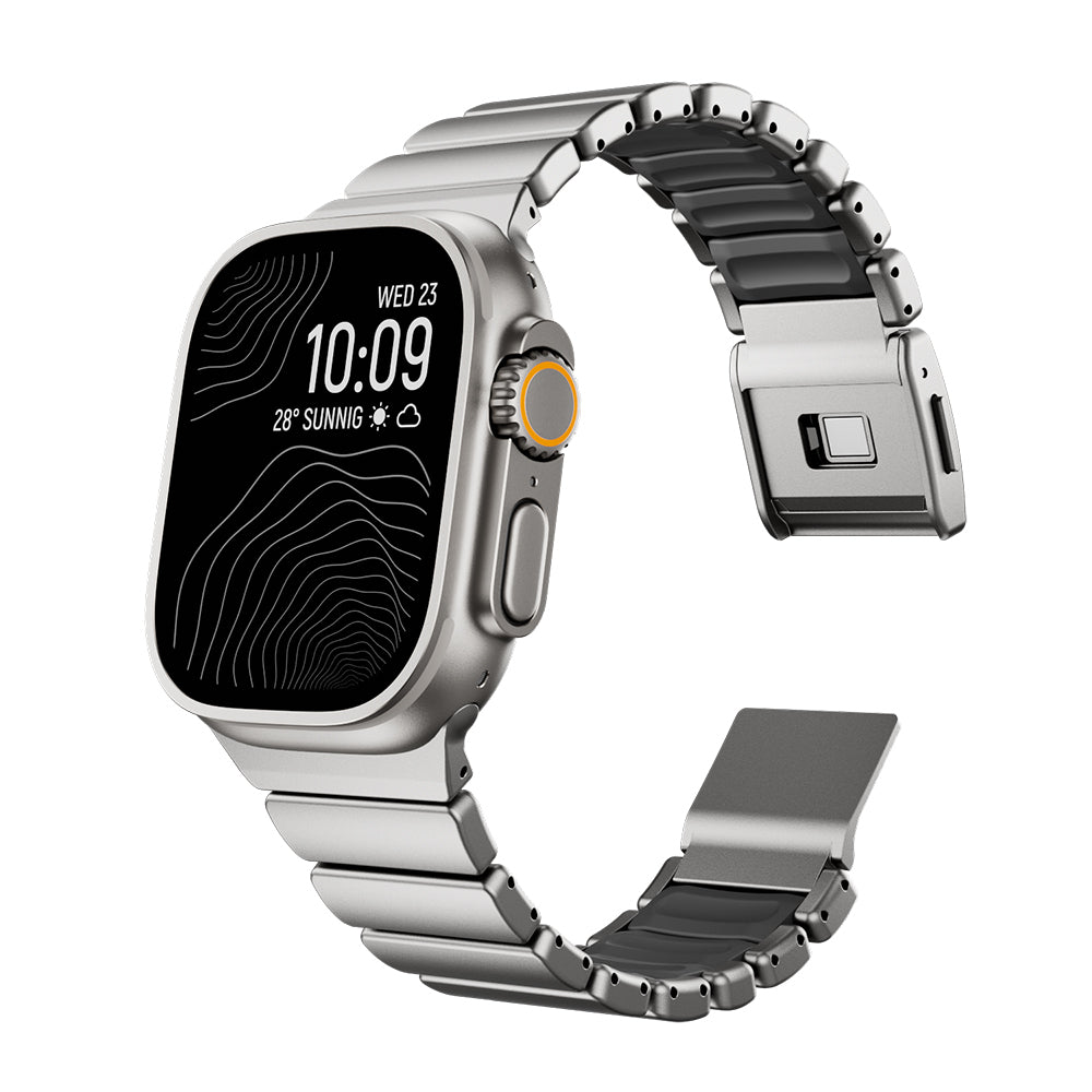 Apple Watch 7 45mm Zore KRD-152 Titanyum Silikon Kordon