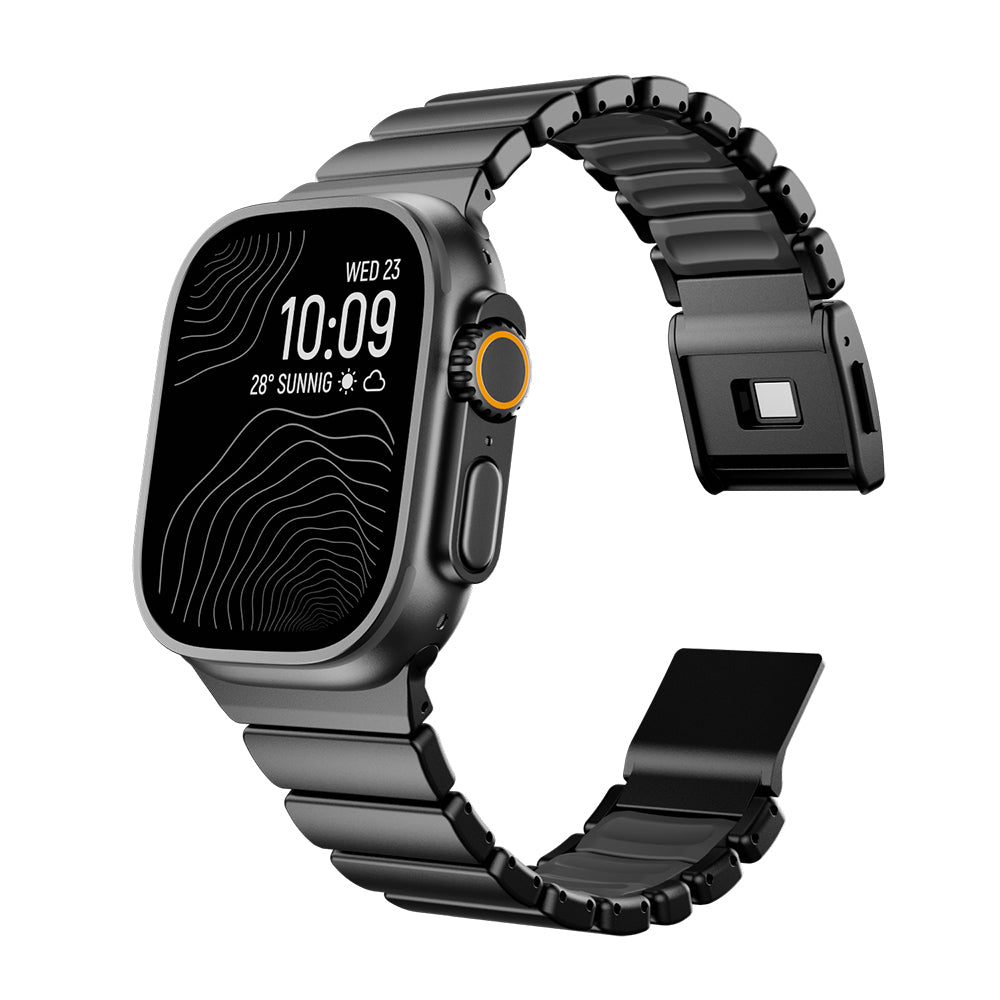 Apple Watch 7 45mm Zore KRD-152 Titanyum Silikon Kordon