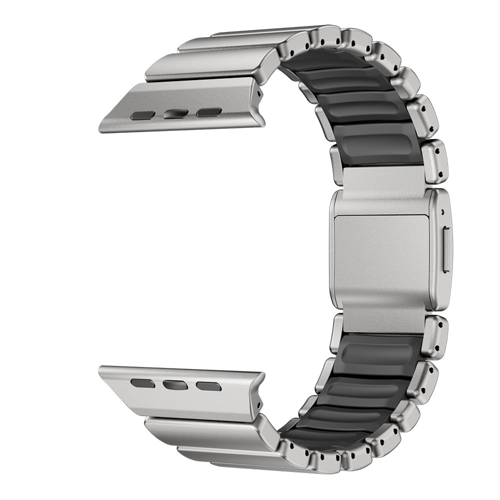 Apple Watch 7 45mm Zore KRD-152 Titanyum Silikon Kordon