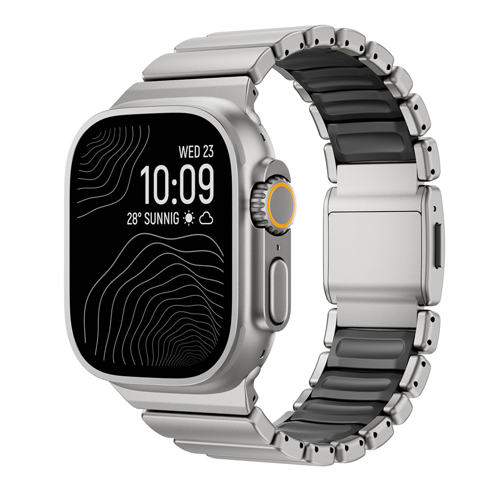 Apple Watch 7 45mm Zore KRD-152 Titanyum Silikon Kordon