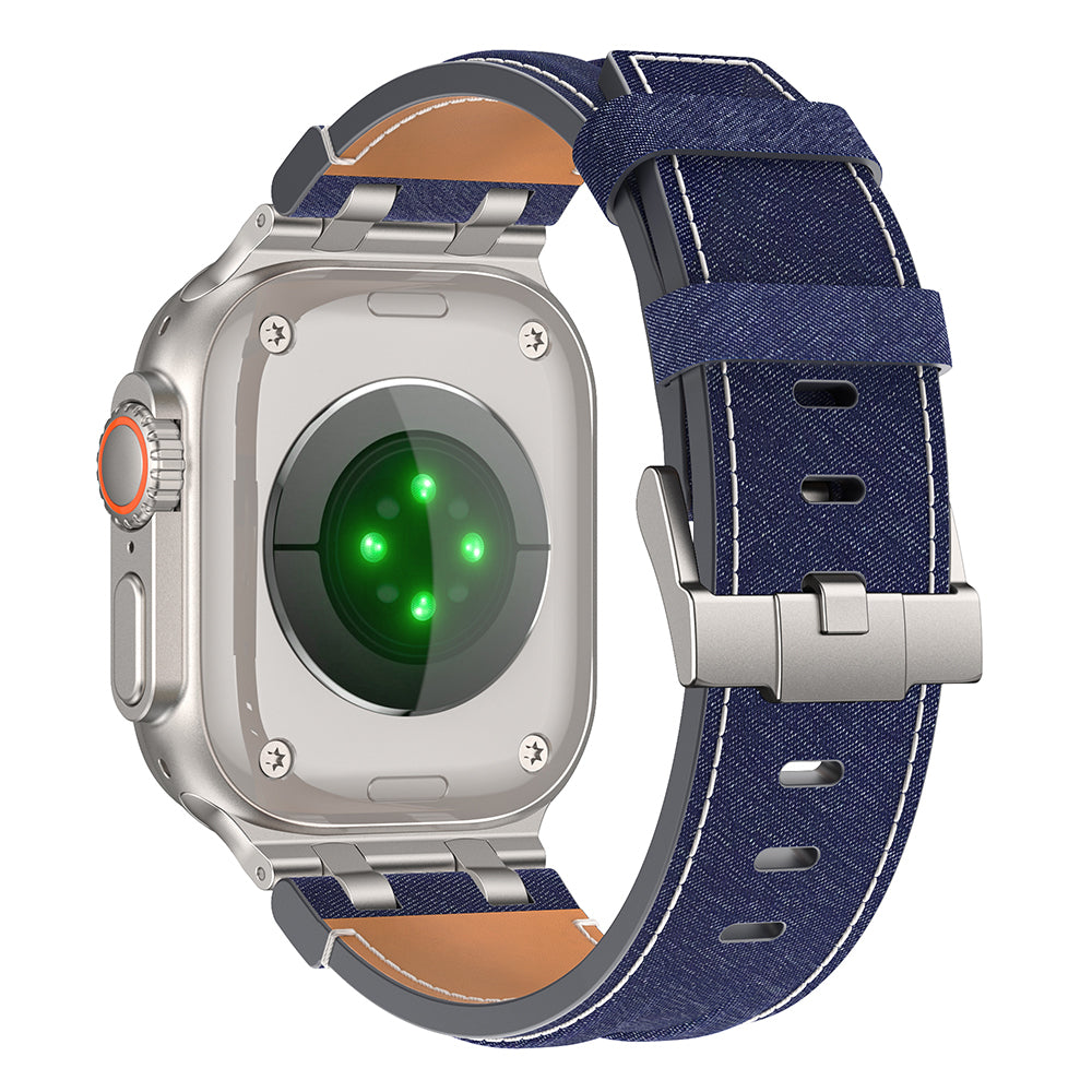 Apple Watch 7 45mm Zore KRD-153 Kot Kumaş Tasarımlı Kordon