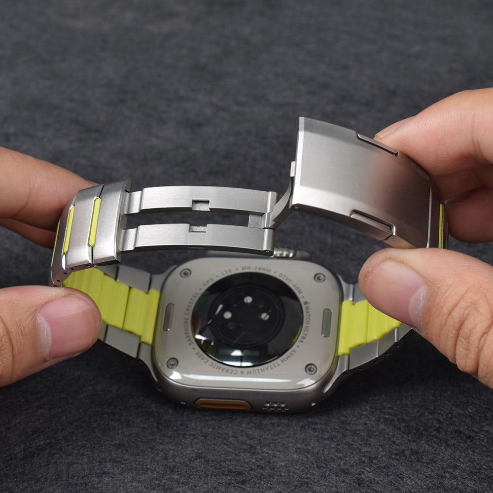 Apple Watch 7 45mm Zore KRD-155 Metal Silikon Kordon