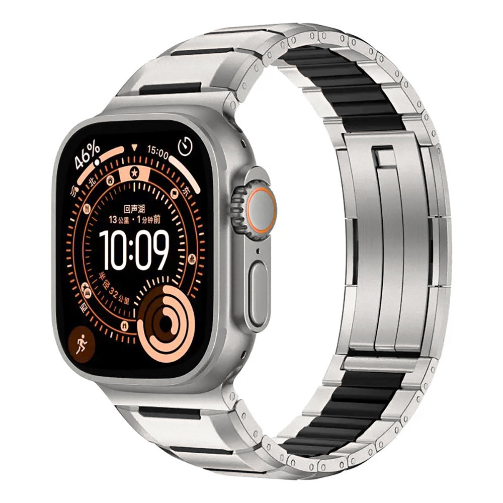 Apple Watch 7 45mm Zore KRD-155 Metal Silikon Kordon