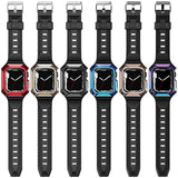 Apple Watch 7 45mm Zore KRD-88 Sert PC Kasa Koruyuculu Silikon Kordon