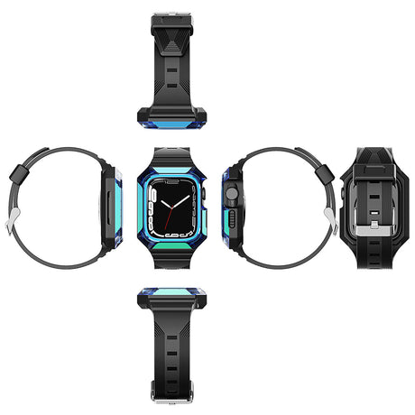 Apple Watch 7 45mm Zore KRD-88 Sert PC Kasa Koruyuculu Silikon Kordon