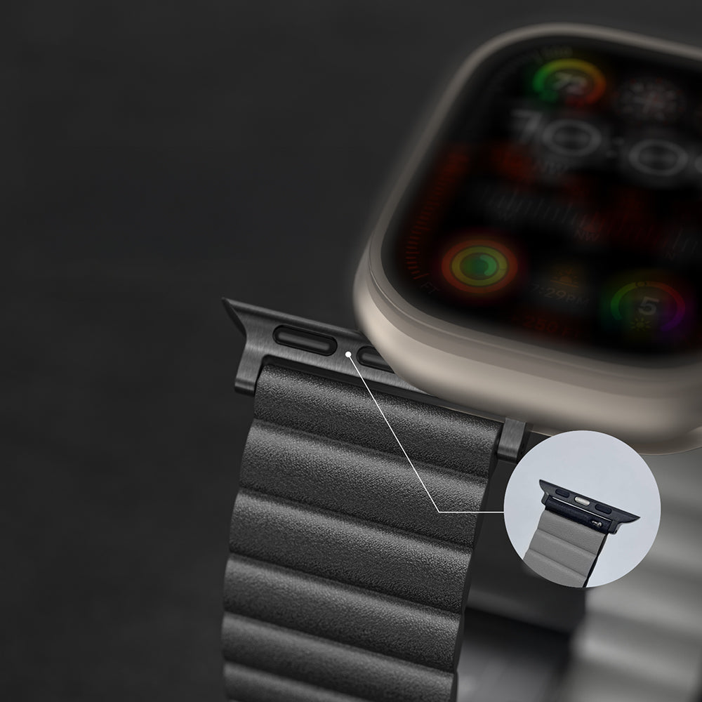 Apple Watch Serisi Uyumlu Amazing Thing Glamour Sense Deri Kordon