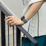 Apple Watch Serisi Uyumlu Aramid Fiber ve Karbon Fiber Pitaka Dreamland ChromaCarbon Serisi Mosaic Universal Kordon