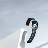 Apple Watch Serisi Uyumlu Aramid Fiber ve Karbon Fiber Pitaka Poetry of Things ChromaCarbon Serisi Moon Universal Kordon