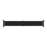 Apple Watch Serisi Uyumlu Karbon Fiber Pitaka Modern Serisi Black-Grey Twill Universal Kordon