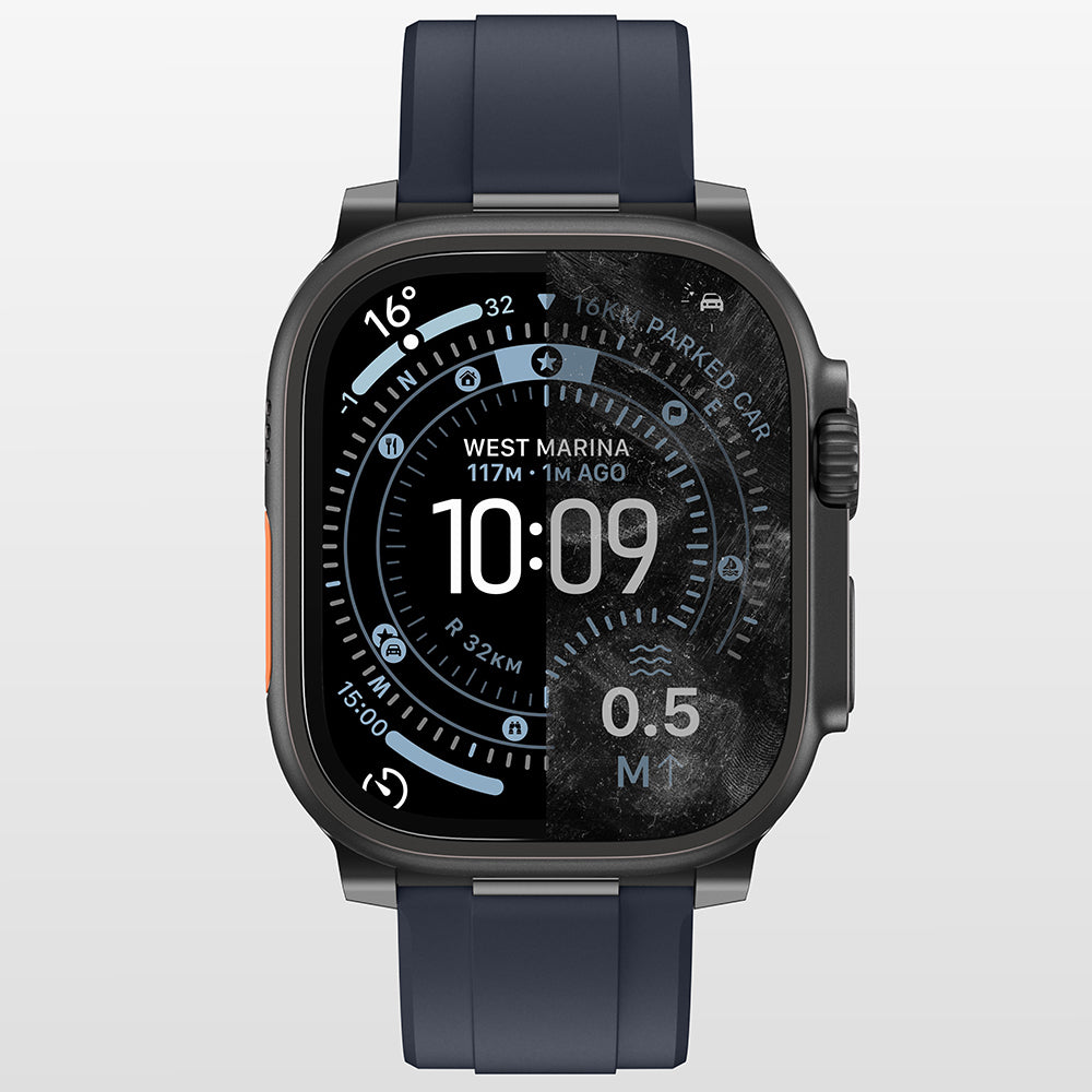 Apple Watch Ultra 49mm Amazingthing Radix AccuGuard Serisi Akıllı Saat Temperli Cam Ekran Koruyucu