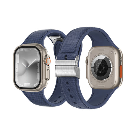 Apple Watch Ultra 49mm Amazingthing Titan Swift Deri Dokulu Silikon Kordon