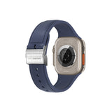 Apple Watch Ultra 49mm Amazingthing Titan Swift Deri Dokulu Silikon Kordon
