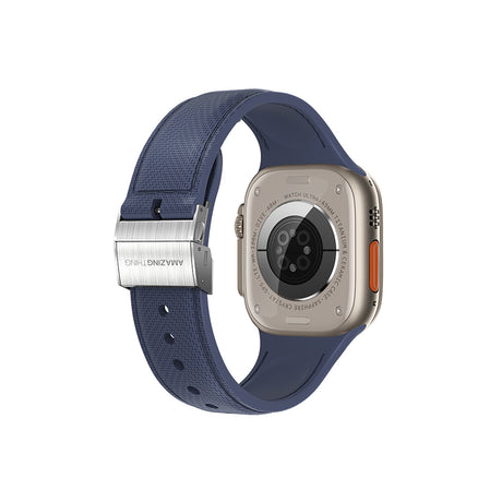 Apple Watch Ultra 49mm Amazingthing Titan Swift Deri Dokulu Silikon Kordon