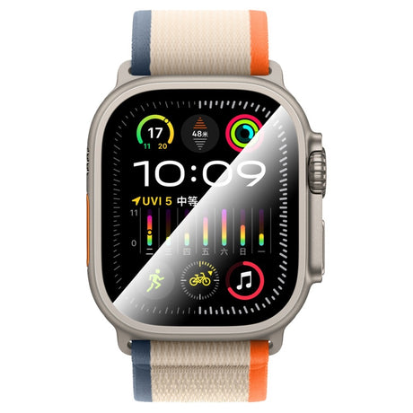 Apple Watch Ultra 49mm CaseWorld Alloy Serisi Safir Akıllı Saat Temperli Cam Ekran Koruyucu