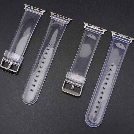 Apple Watch Ultra 49mm Kordon KRD-13 Şeffaf Silikon Strap Kayış