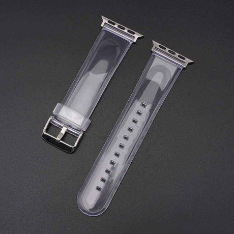 Apple Watch Ultra 49mm Kordon KRD-13 Şeffaf Silikon Strap Kayış