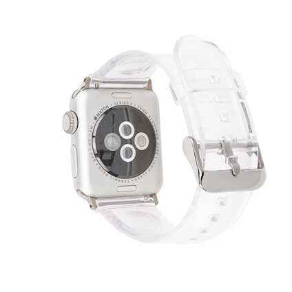 Apple Watch Ultra 49mm Kordon KRD-13 Şeffaf Silikon Strap Kayış