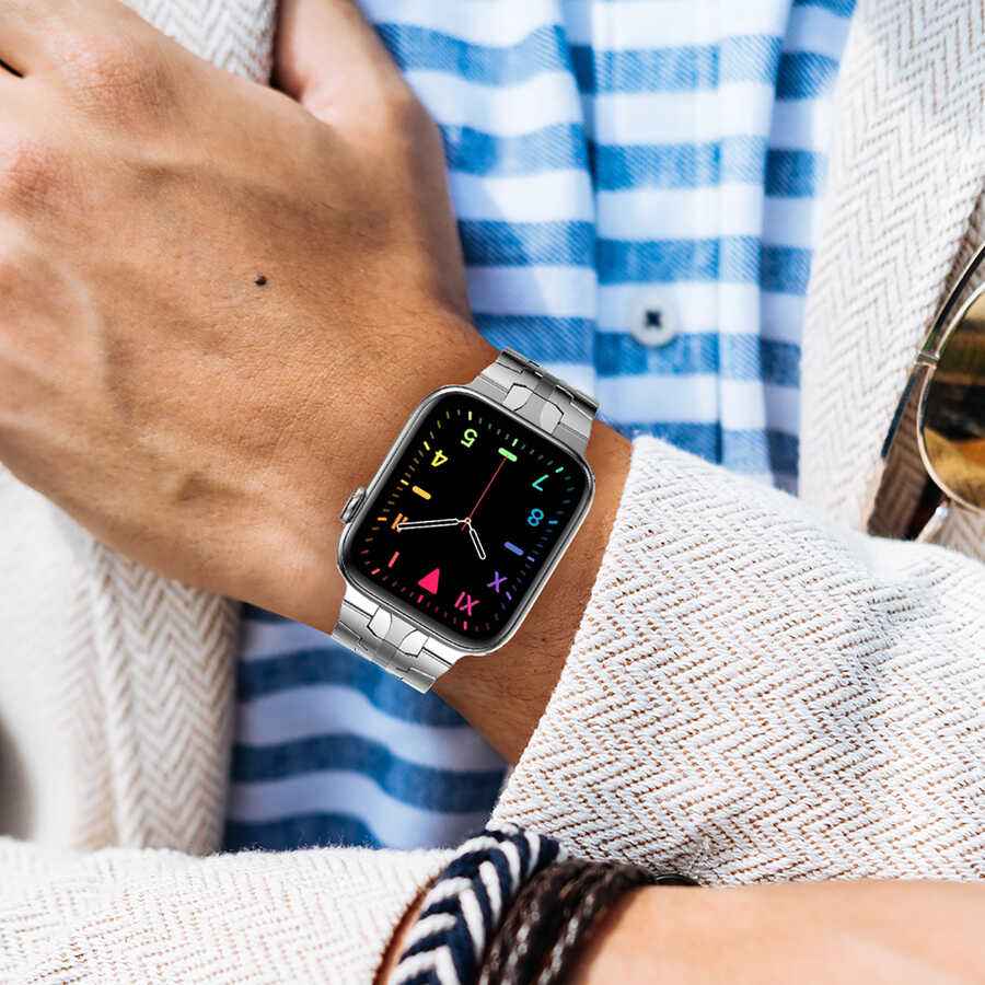 Apple Watch Ultra 49mm Kordon KRD-63 Metal Strap Kayış