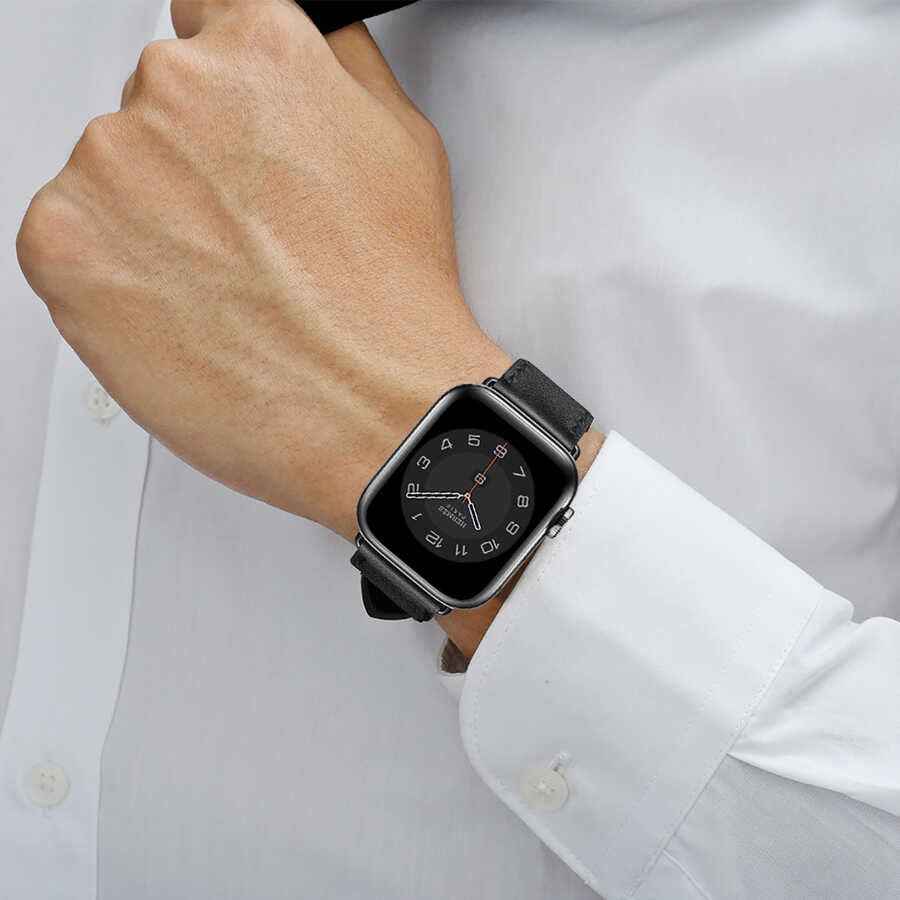 Apple Watch Ultra 49mm Kordon Wiwu Attleage Watchband Hakiki Deri Strap Kayış