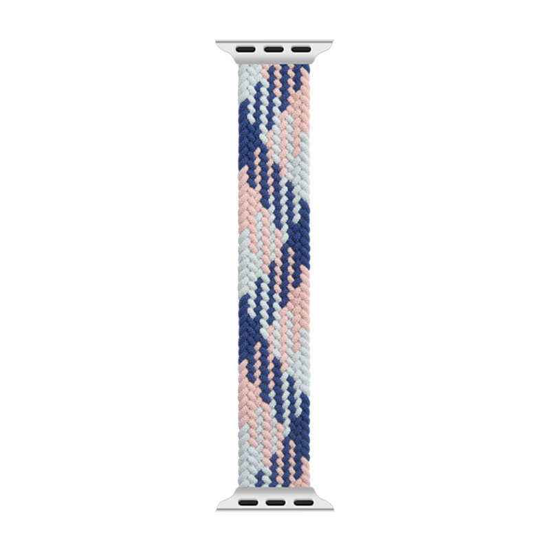 Apple Watch Ultra 49mm Kordon Wiwu Braided Solo Loop Contrast Color Large Strap Kayış