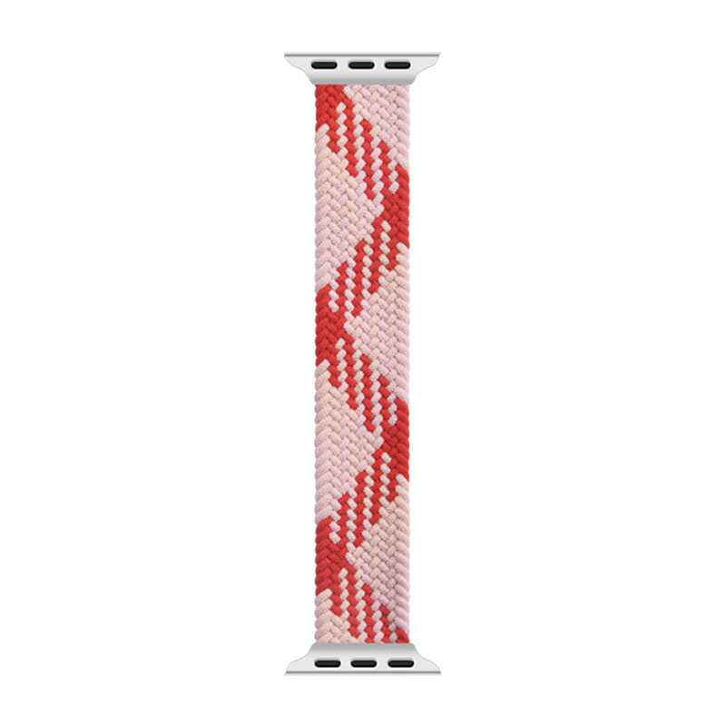 Apple Watch Ultra 49mm Kordon Wiwu Braided Solo Loop Contrast Color Large Strap Kayış