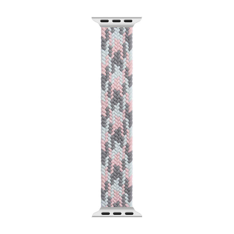 Apple Watch Ultra 49mm Kordon Wiwu Braided Solo Loop Contrast Color Large Strap Kayış