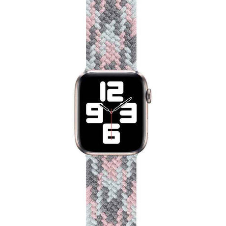 Apple Watch Ultra 49mm Kordon Wiwu Braided Solo Loop Contrast Color Large Strap Kayış