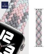 Apple Watch Ultra 49mm Kordon Wiwu Braided Solo Loop Contrast Color Large Strap Kayış